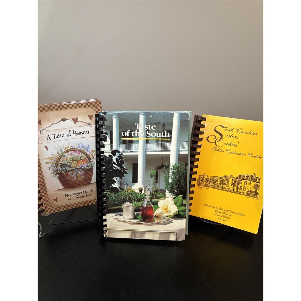 Vintage Spiral Southern Cookbooks  Lot Of 3 Church And Symphony League SC And MS